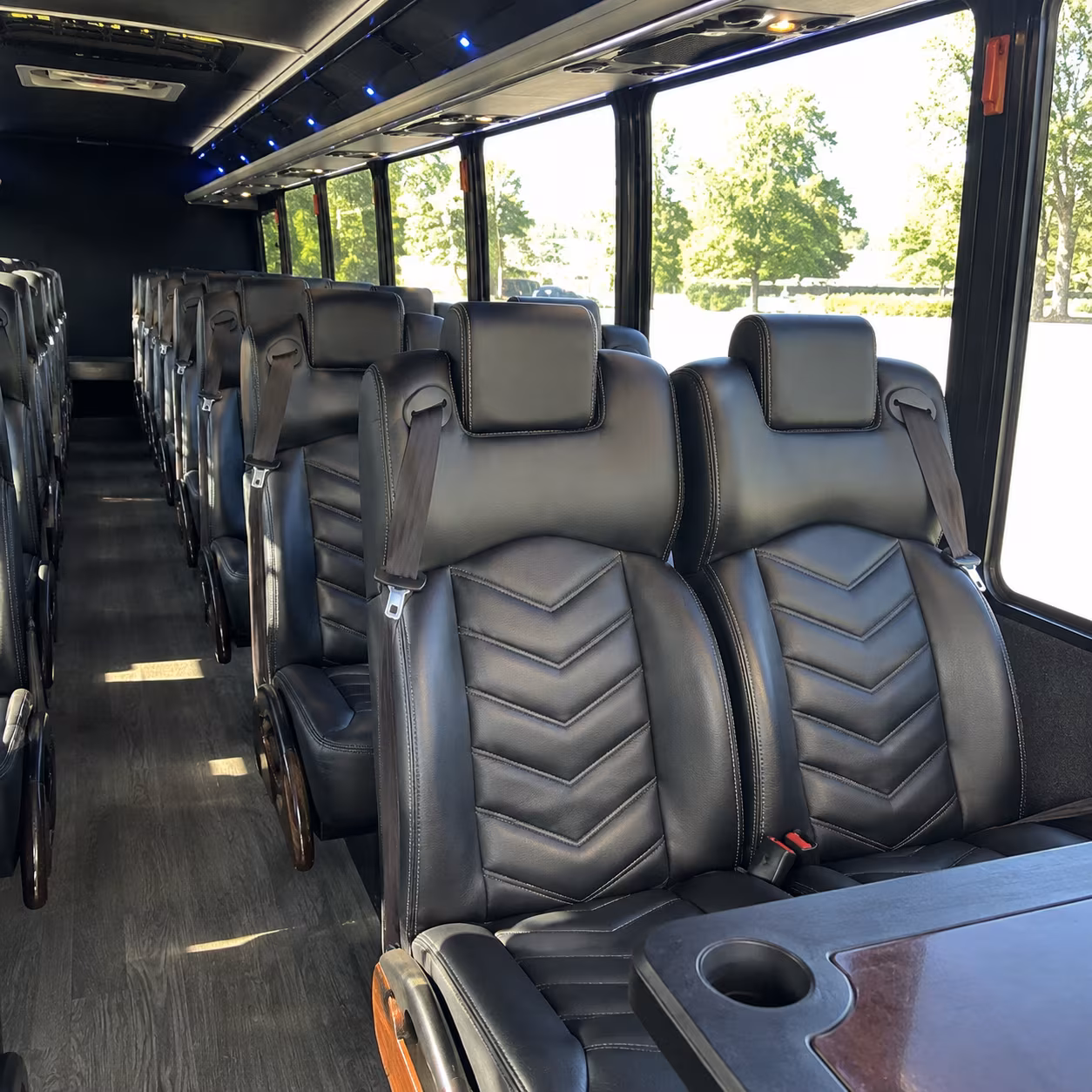 asheville private event transportation onboard seating