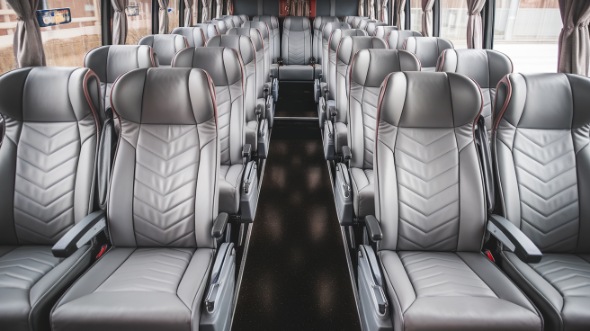 asheville 56 passenger charter bus interior