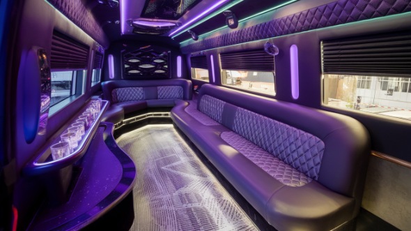 party bus rental interior huntersville
